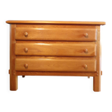 Elm chest of drawers 1970-80 3 drawers