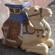 Camel side table in ceramic