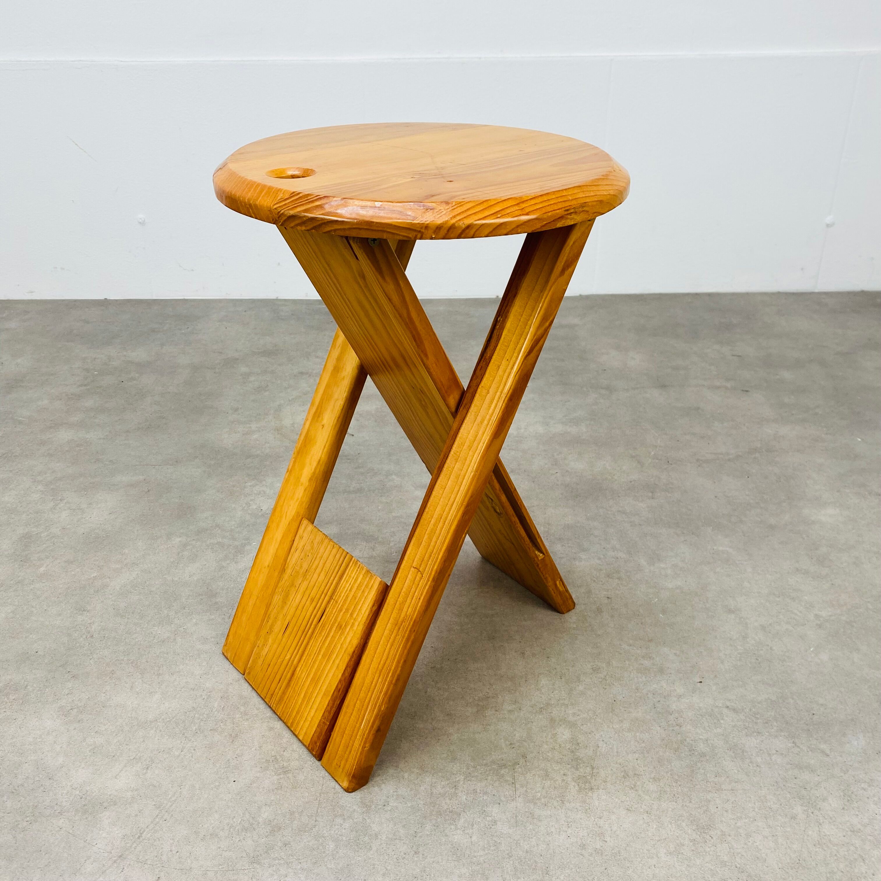 Suzy folding stool by Adrian Reed in pine