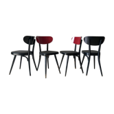 4 chairs Bistro Baumann vintage years 50