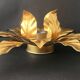 Hollywood Regency Florentine Flower-Shaped Gilt Flush Mount Hans Kögl Italy