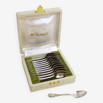 Box of 12 small Perles spoons by Christofle