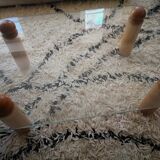 coffee table thick glass, italy 1970