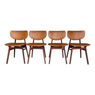 Series of 4 vintage Scandinavian design chairs