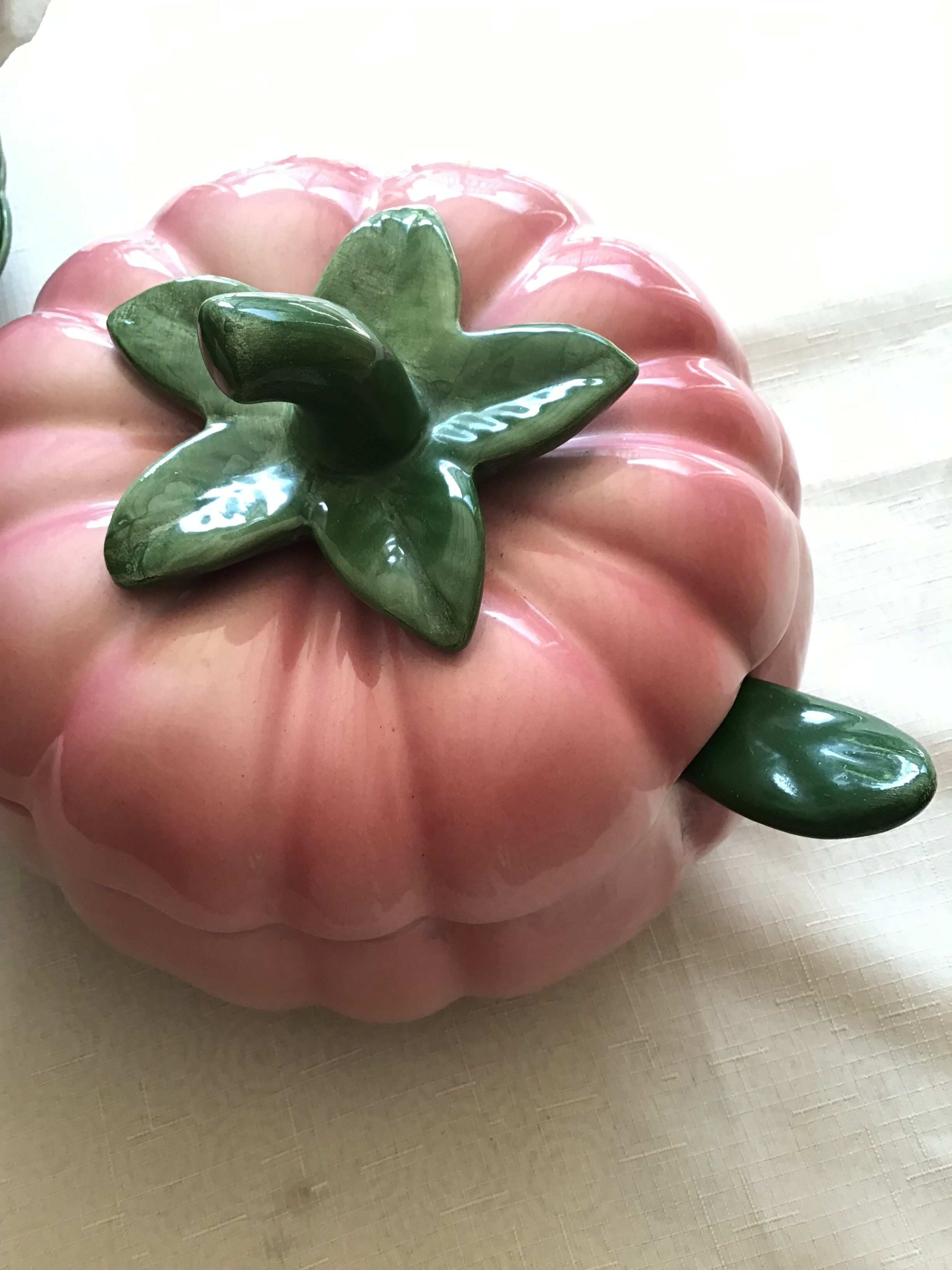 Soup slurry pink pumpkin with its ladle