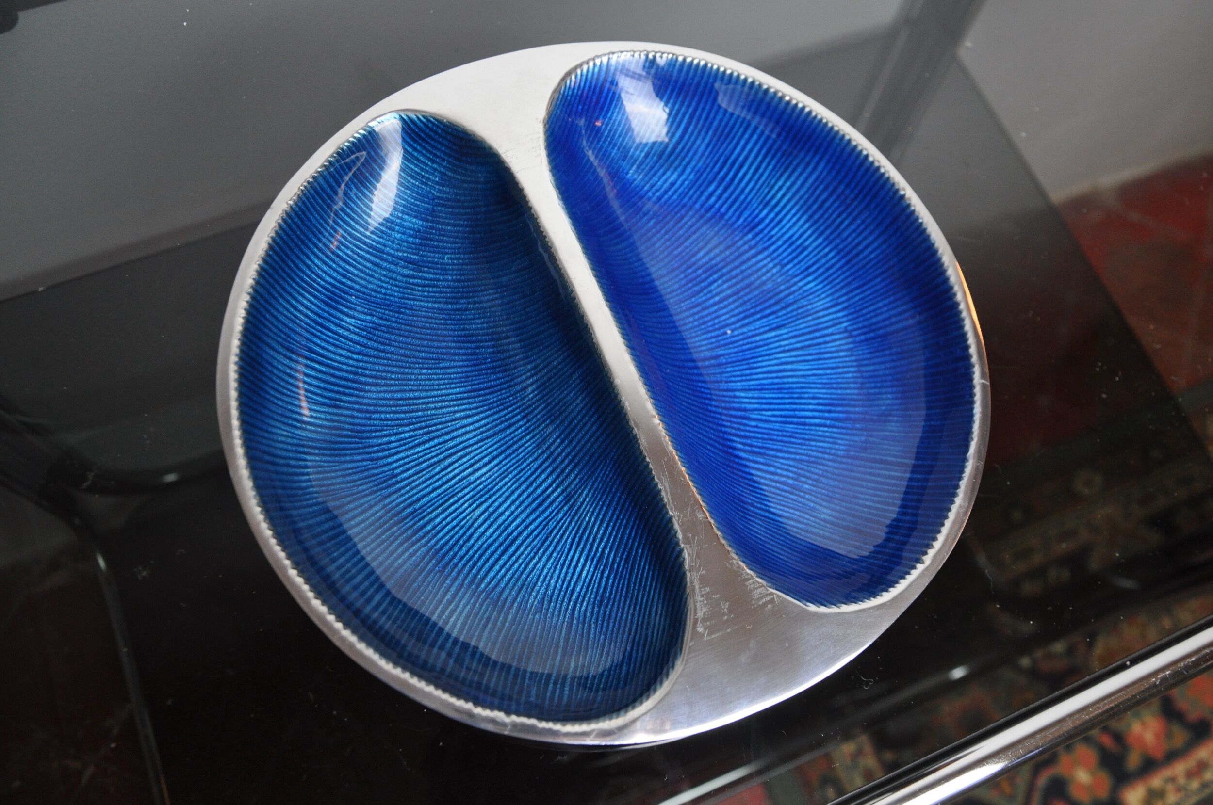 Brutalist ramekin enamelled by david marshall, 1980, spain