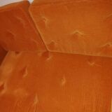 Sofa, daybed art deco, orange velvet