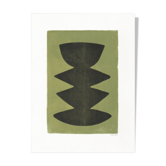 Painting on paper illustration dated and signed eawy m312