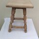 Old vintage sandblasted stool
