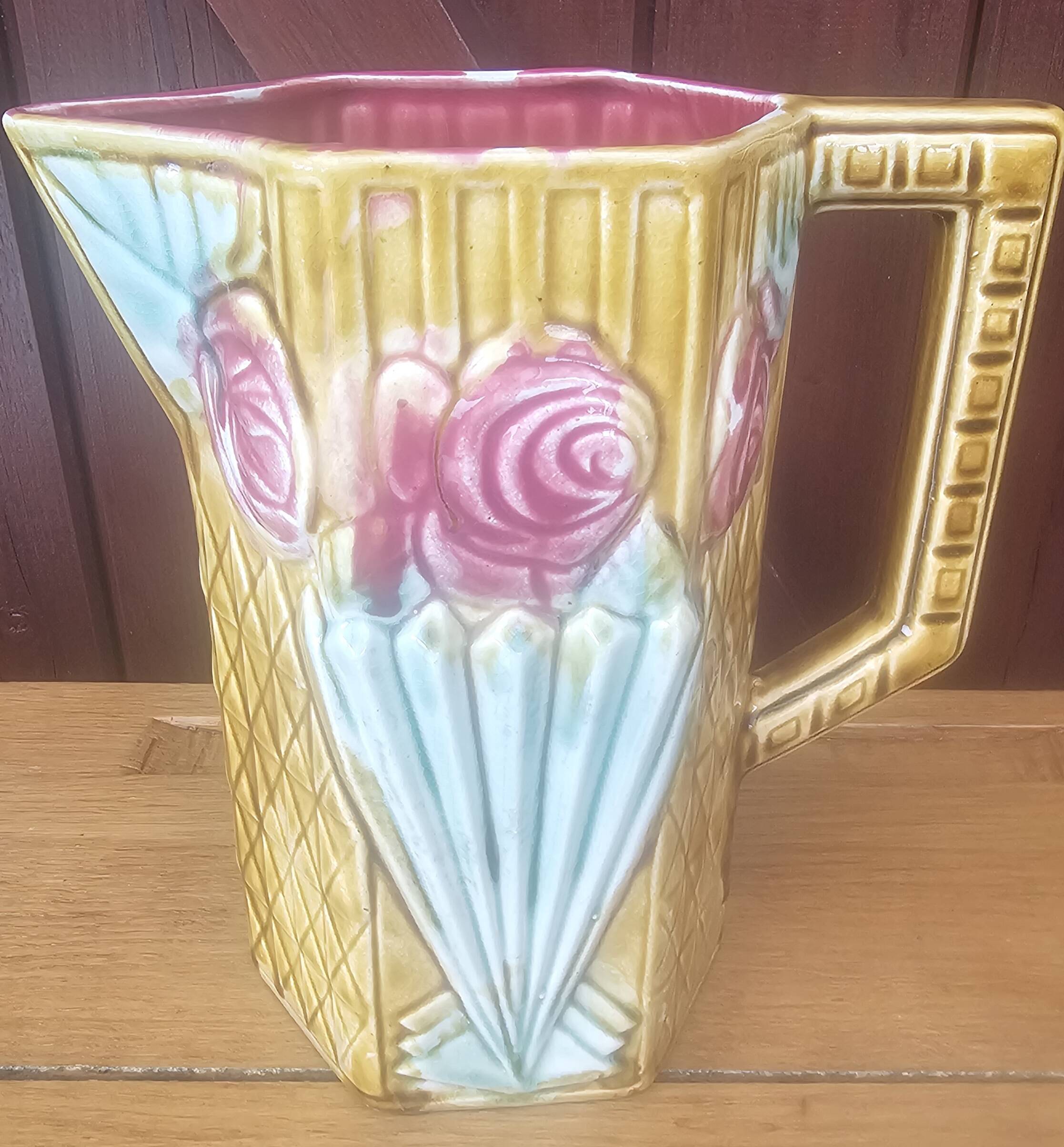 Art Deco slipware water jug