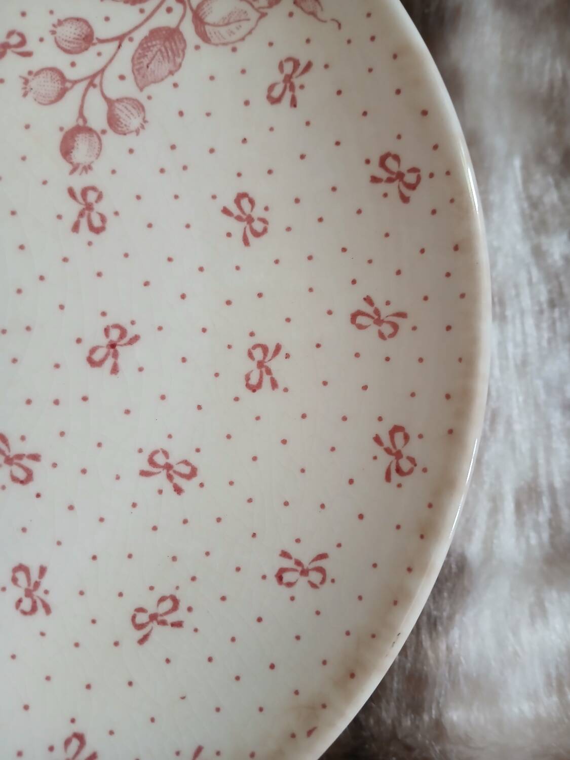 7 antique dessert plates Gien