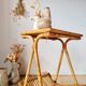 Side table magazine rack in rattan - 1960 design