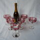 6 champagne glasses in lattal de bohème