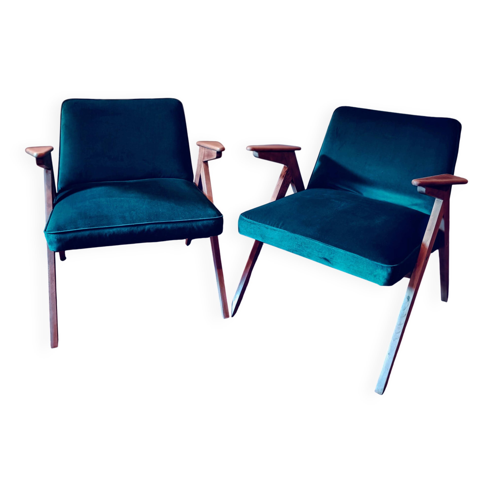 Bunny armchair, Jozef Chierowski, Petrol Green