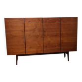 Vintage teak highboard with bar compartment