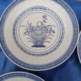 4 Chinese plates rice grain diam 25,5 cm