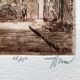 Illegible signature painting – engraving, no. 17/150 – achern, großweier