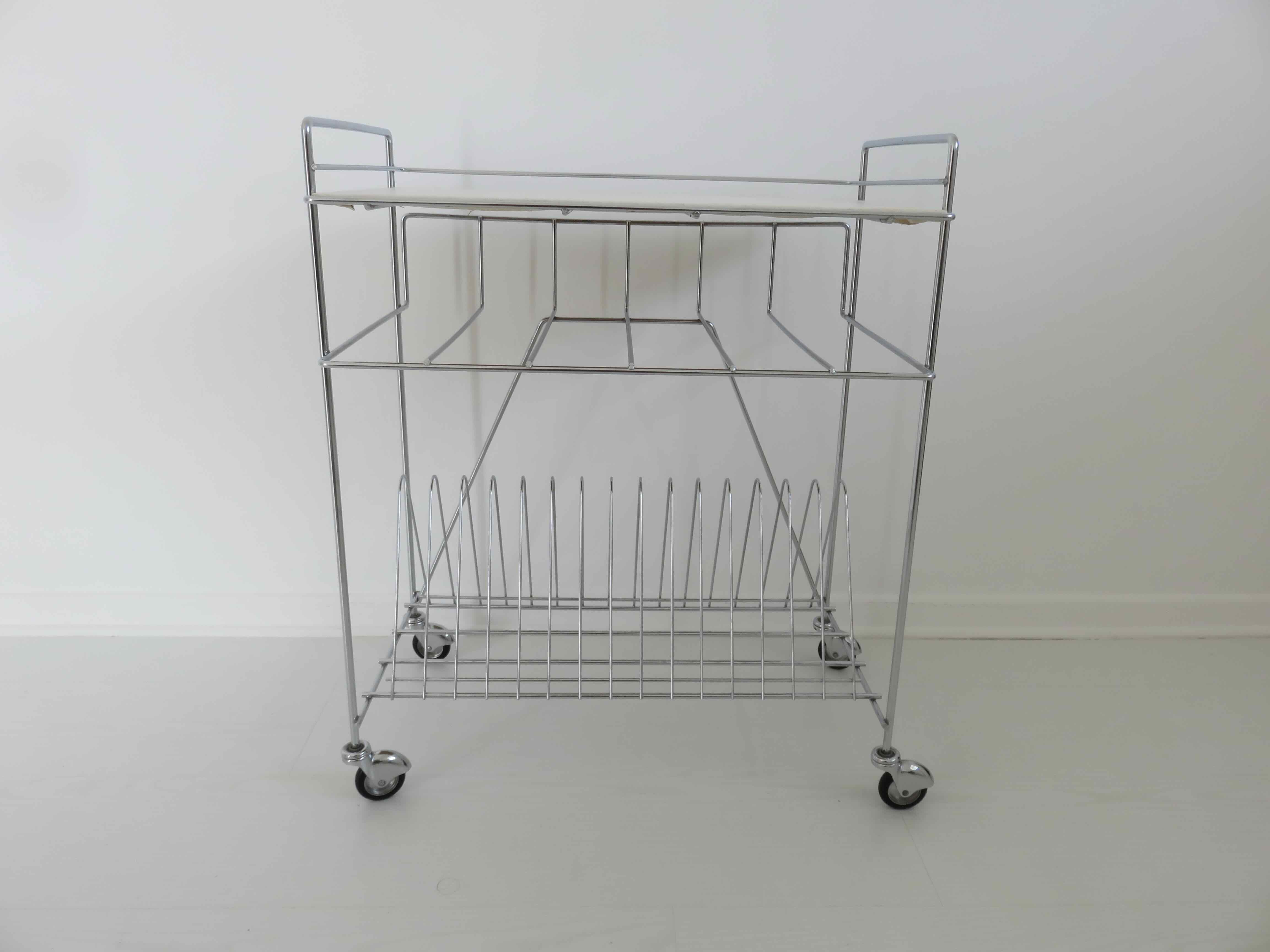 Rolling table door reviews range vinyls in chrome metal 60s 70s