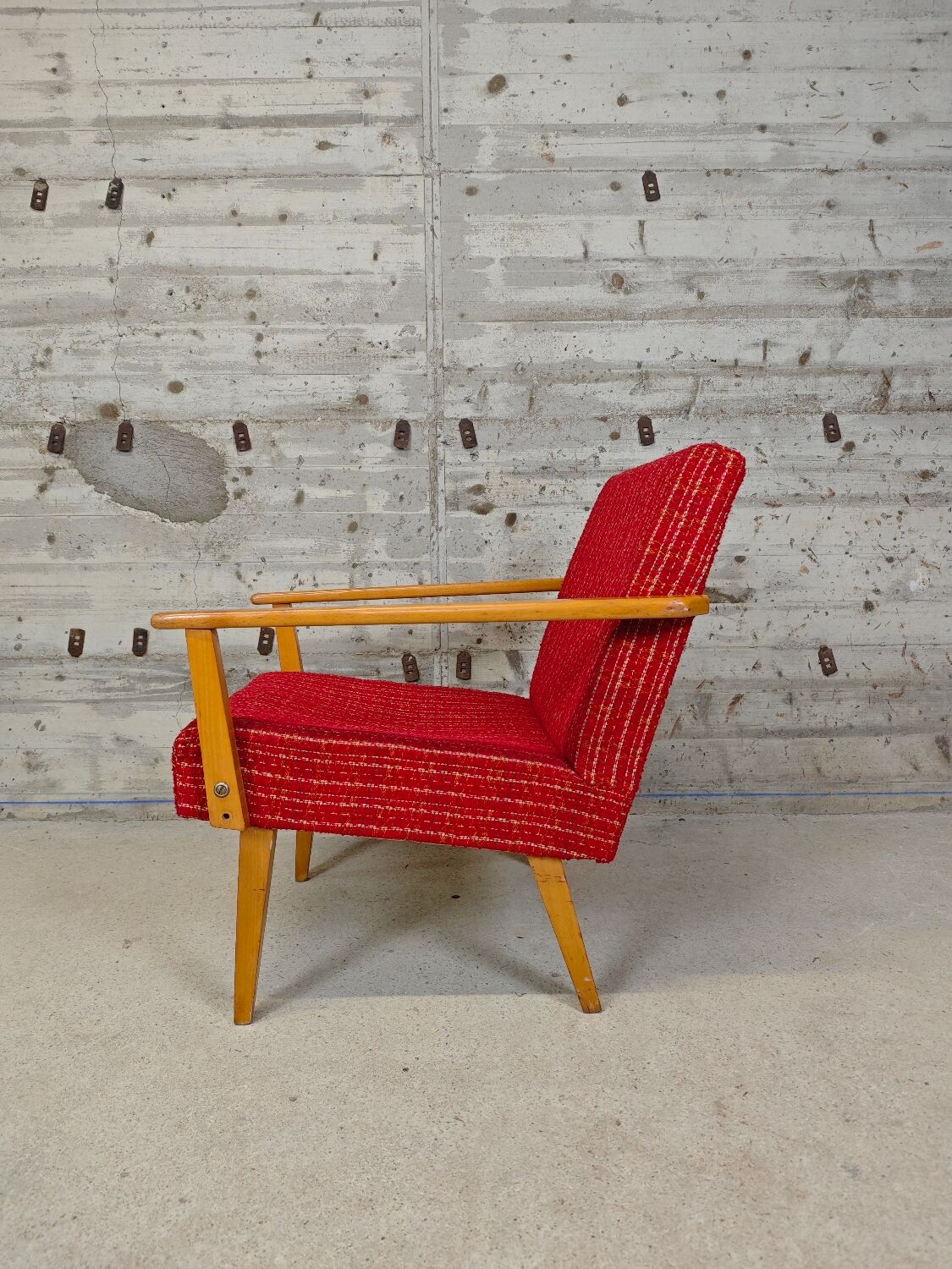 Vintage red armchair