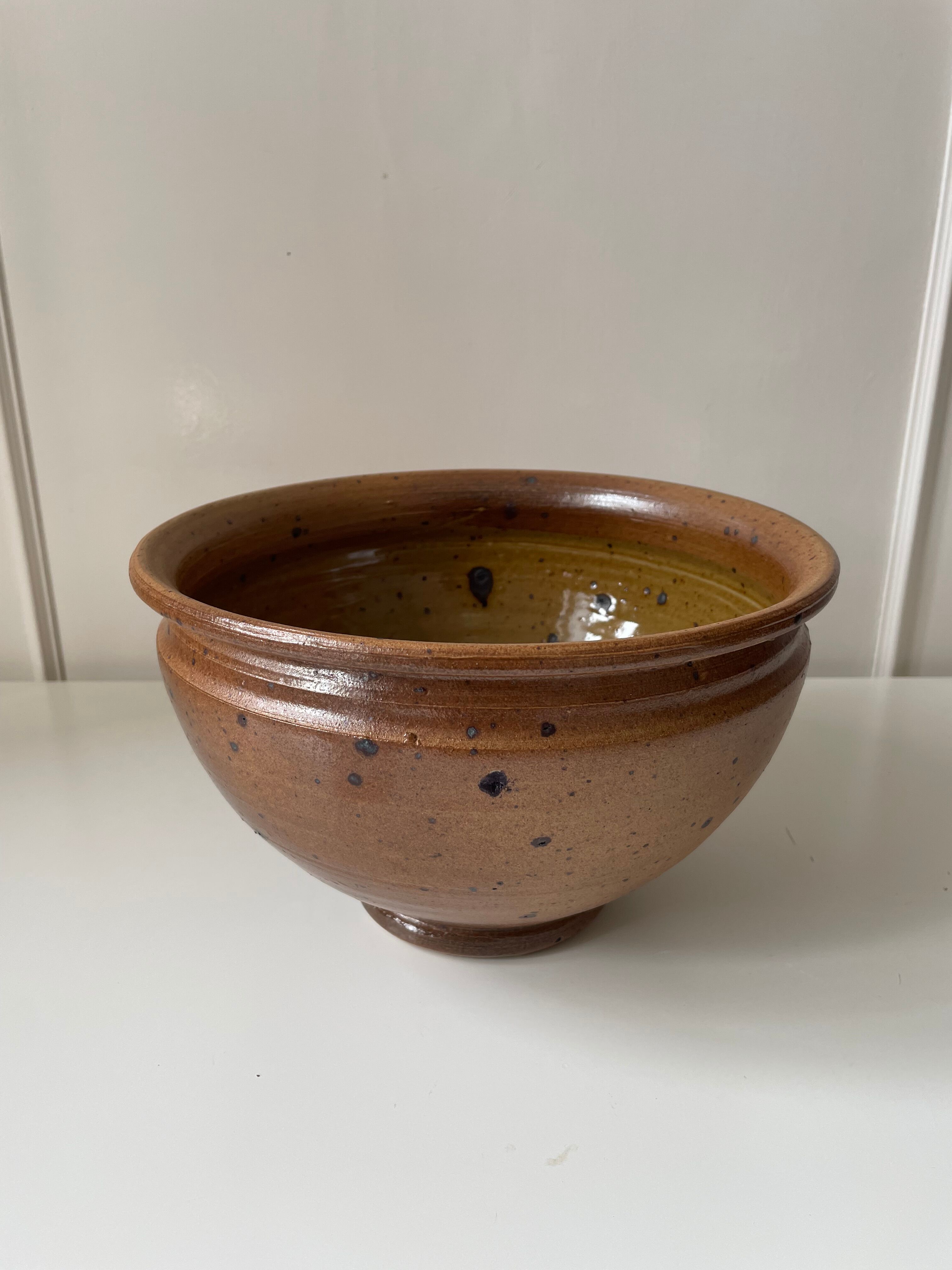 Pyrite stoneware salad bowl