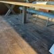 Table 350 x 100 cm chene and metal legs