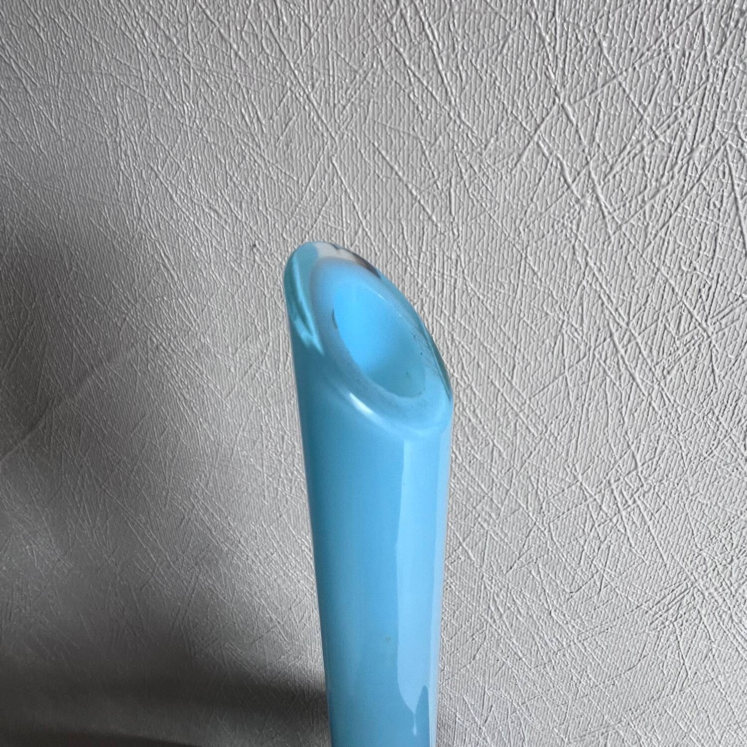Vintage blue opaline soliflore