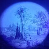 19th century orientalist painting - Algerian landscape - monogrammed drawing