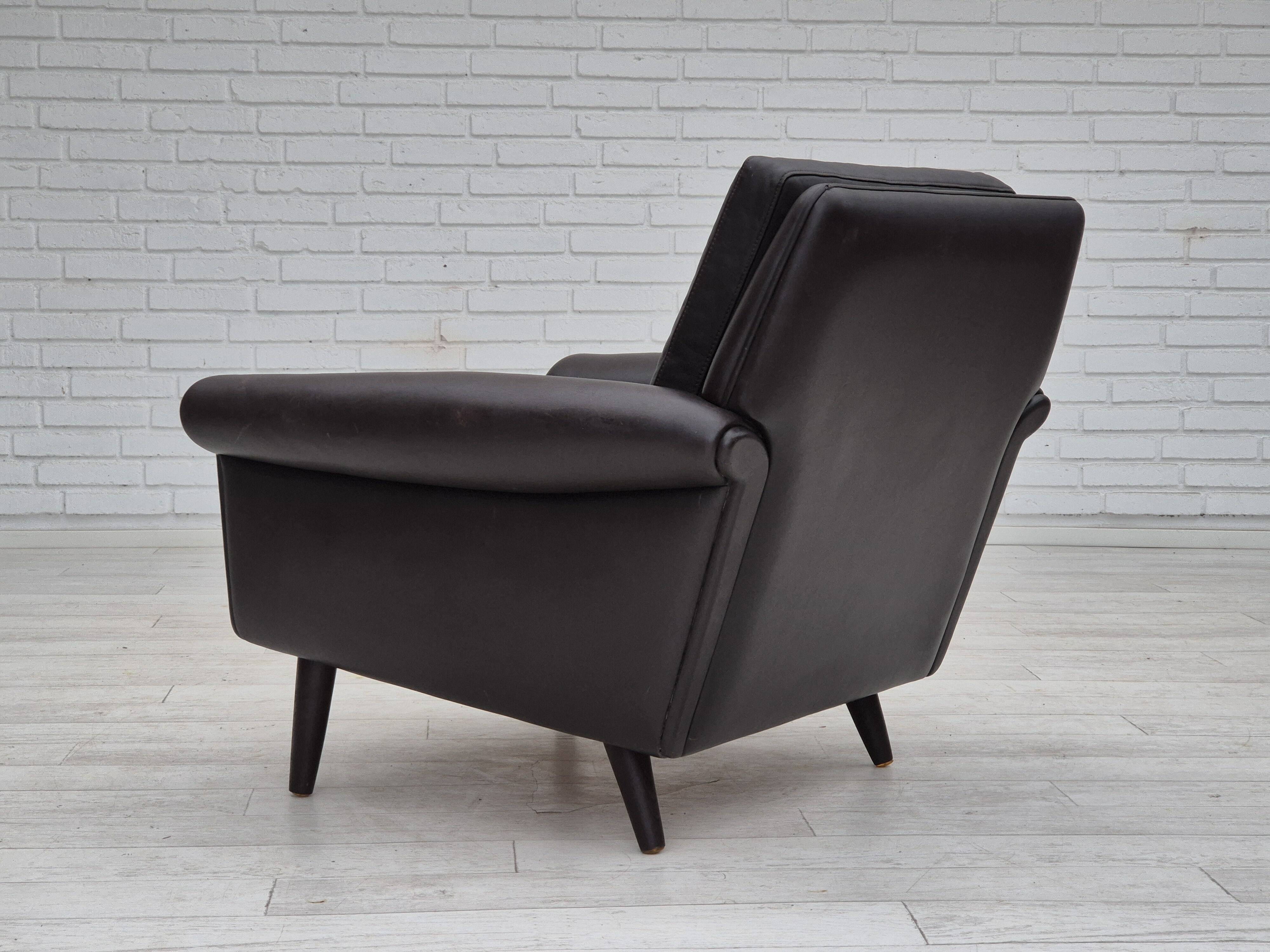 1960s, Danish design by Aage Christiansen, model "Diplomat", lounge chair with footstool.