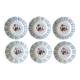 6 large flat antique plates in Sarreguemines earthenware