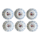 6 large flat antique plates in Sarreguemines earthenware