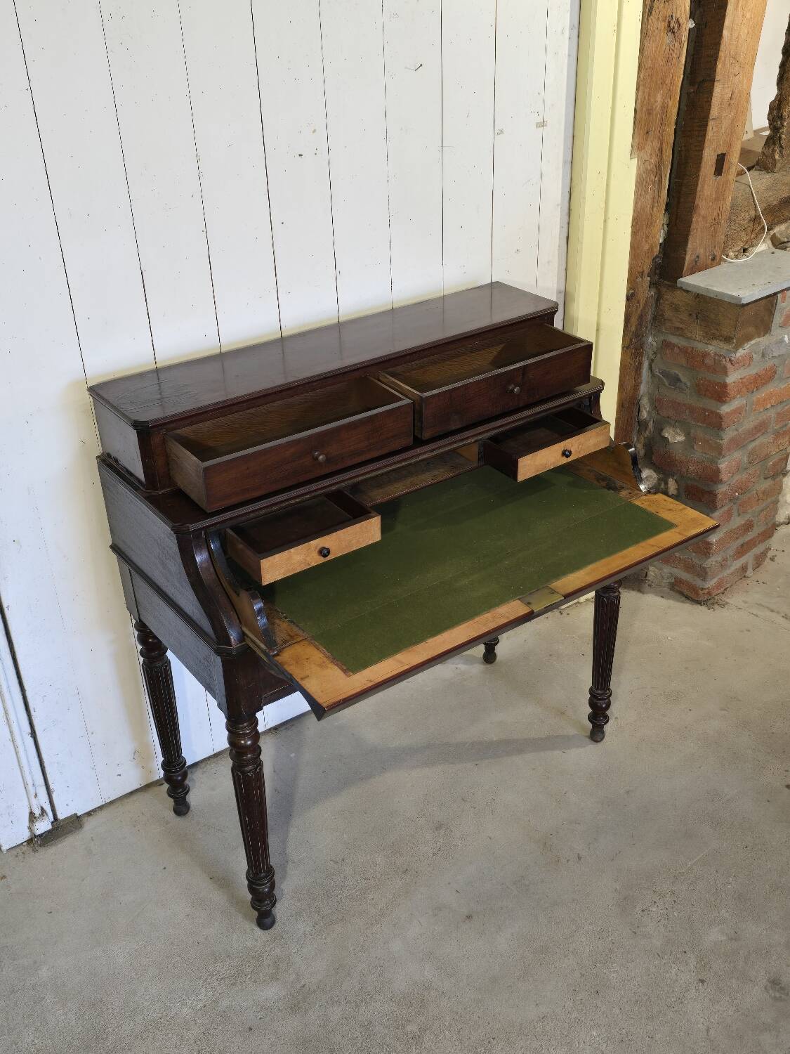 Louis Philippe style mahogany stepped desk, 19th century