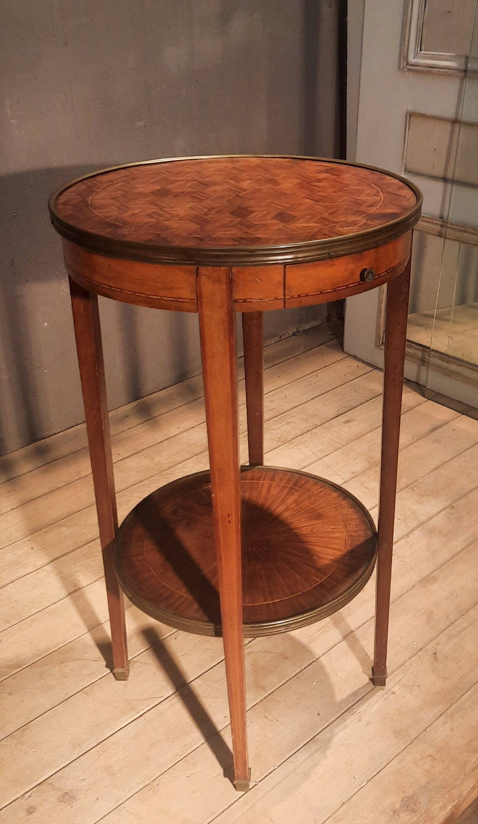 Louis XVI style marquetry side table