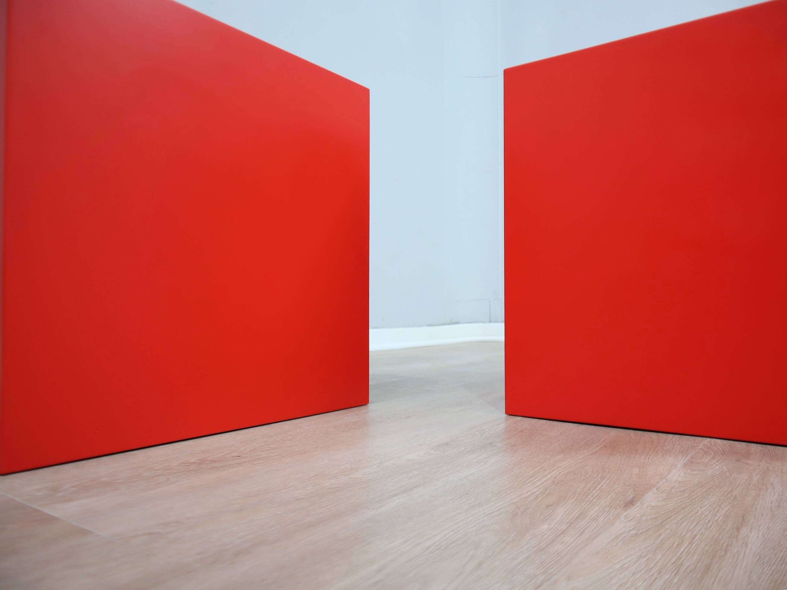 Tabourets/tables d'appoint cubes en fibre de verre italiens des années 1960, lot de 3