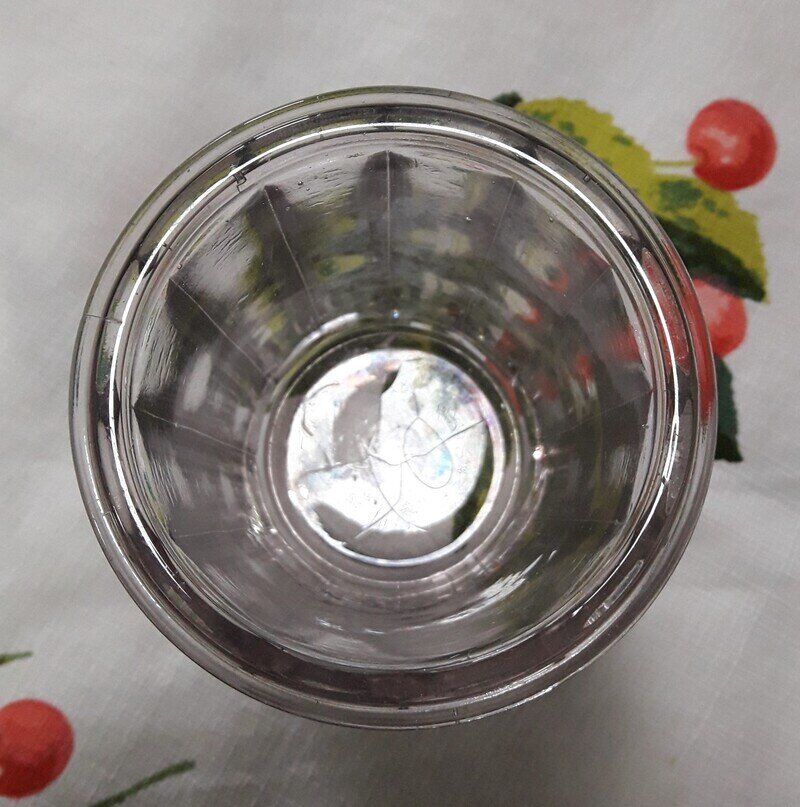 Thick glass jam jar