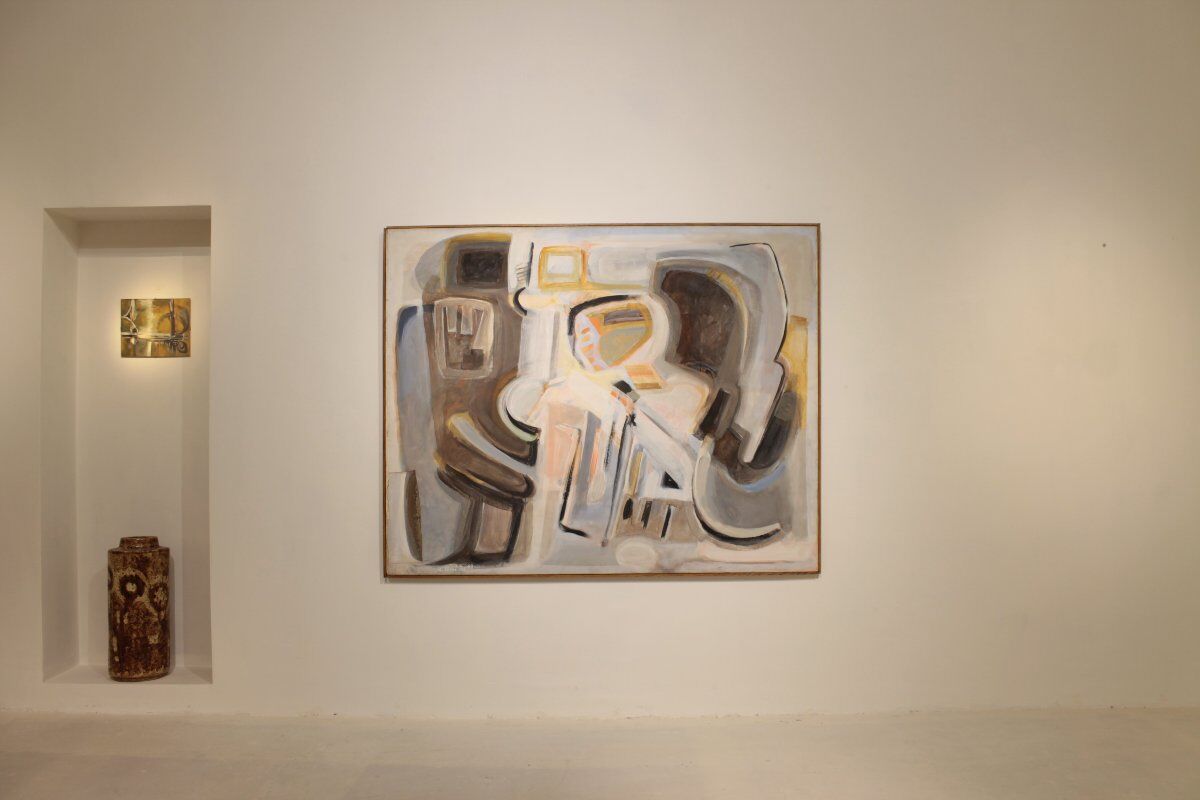 Large abstract oil on canvas dated 1969 - Henri Larriere (1935-2024)