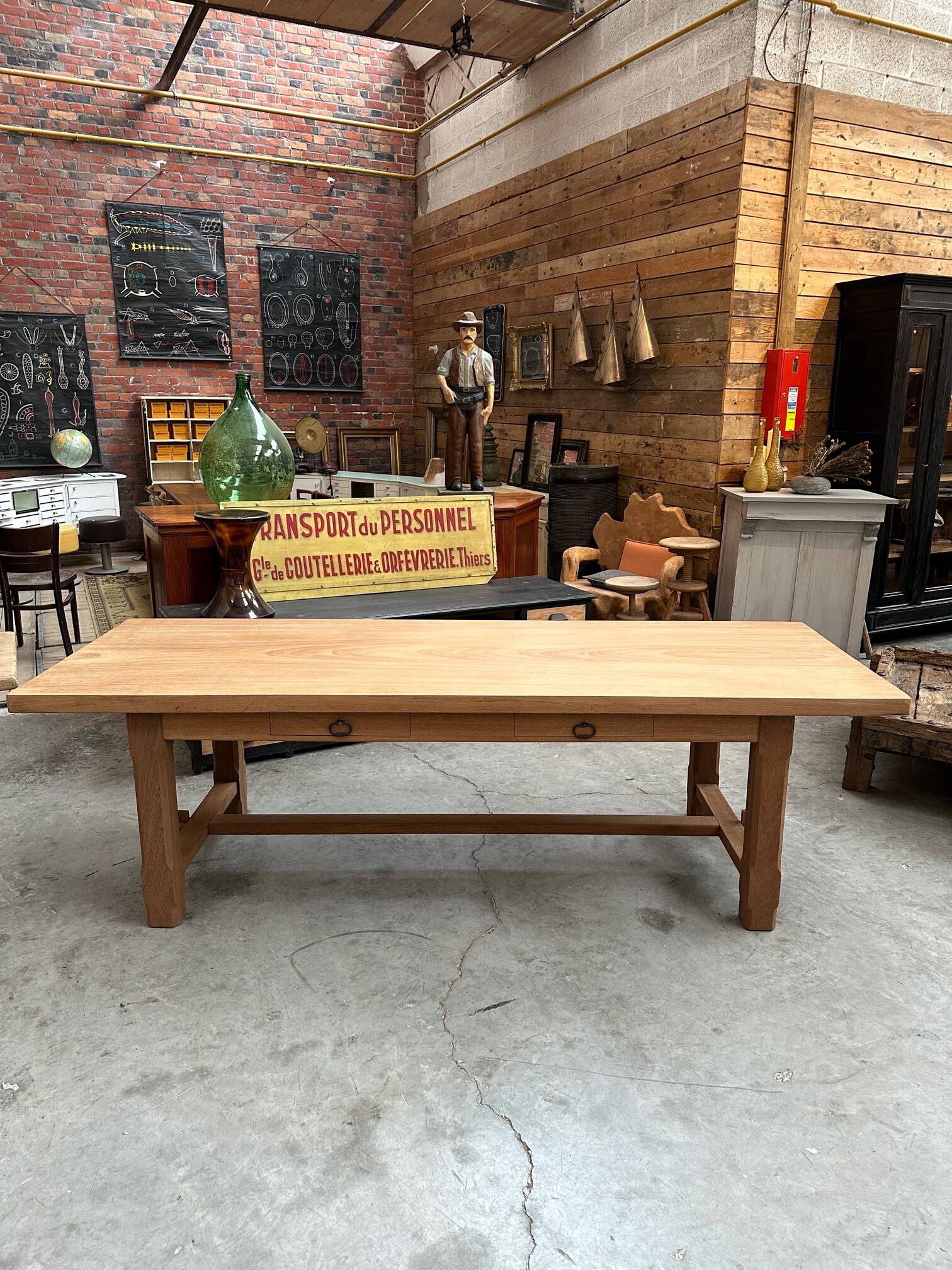 Solid mahogany farm table