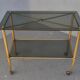 Serving style 1940 on gilded bronze smoked glass top