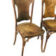 Suite de 5 chaises vintage J.J Khon en chêne