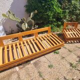 Bench and fireside chair Maison Regain 1970