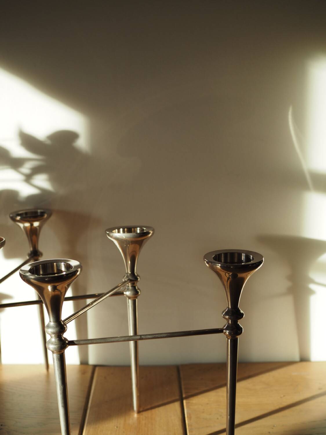 Scandinavian chrome modular candle holder 1960