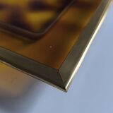Lucite and gold metal tray by Christian Dior
