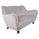 Grey velvet buttoned sofa by Levi's Mobelafarr