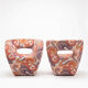 2 fauteuils bas Space Age – Tissu pop psychédélique (70s)
