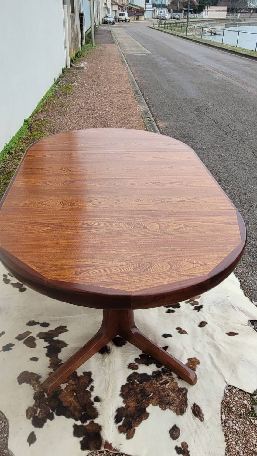 Vintage Scandinavian style table with 2 teak extensions, 1960s