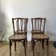 Set of 4 bistro chairs in curved wood of beech Luterma 30s