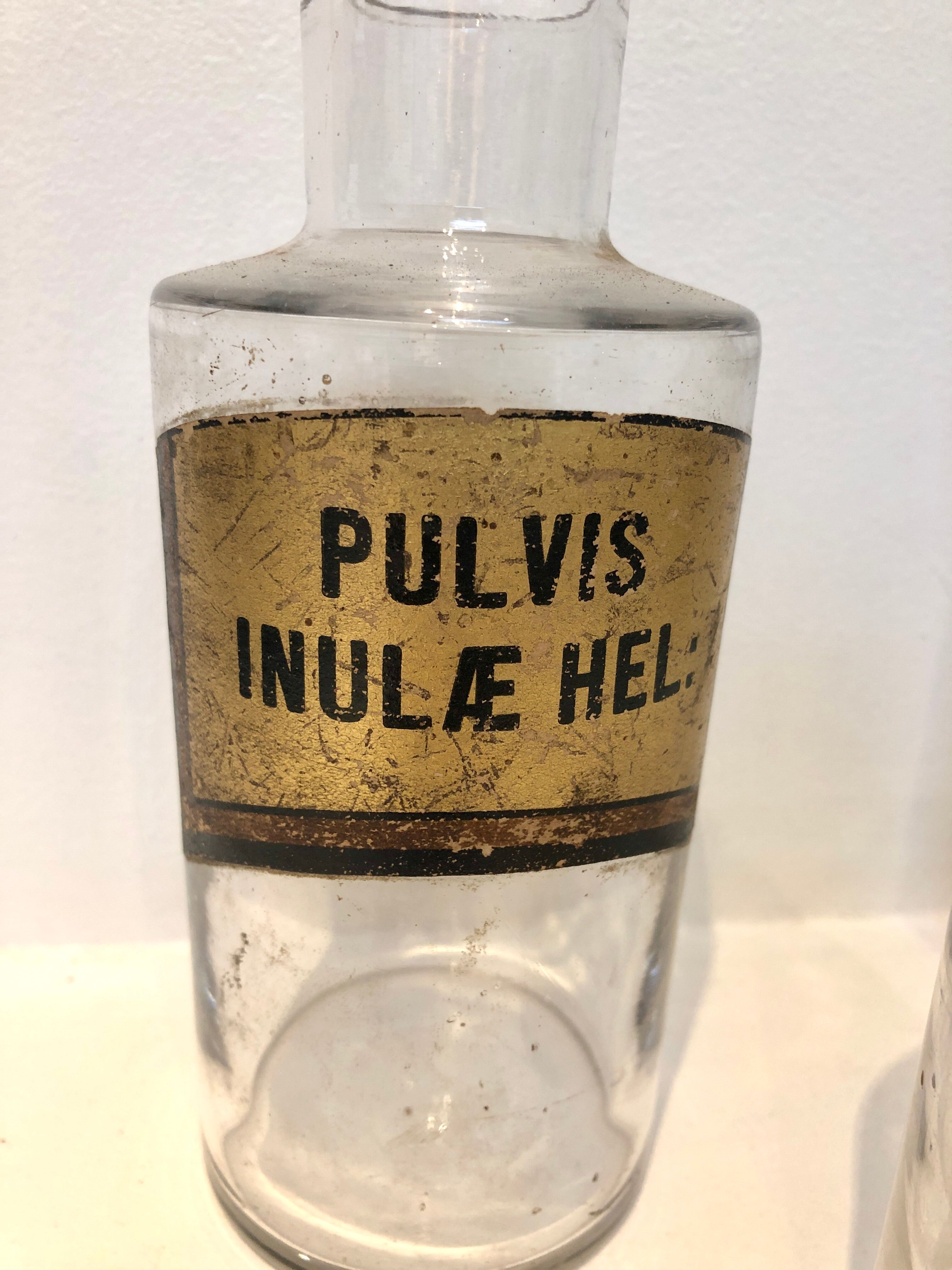 Trio apothecary bottles, early 20th