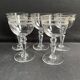 5 glasses in light blown, cut and guilloché crystal