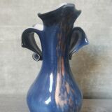Gold and blue design vase Torcheux