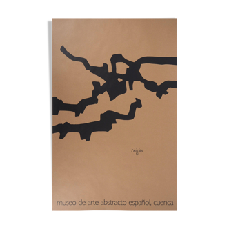 Eduardo CHILLIDA  - Abstraction en noir - Lithographie, Signée