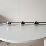 Vintage chrome wall-mounted coat rack from the 1970s